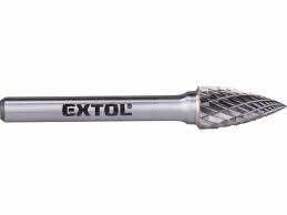 Keményfém turbómaró (rotormaró), íves, kerek orrú, átmérő 10×20mm/szár 6mm, keresztfogazás Extol Indrustrial