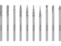   Mini keményfém turbómaró (rotormaró) klt. 10db, átmérő 3mm /szár 3mm, keresztfogazás Extol Indrusrial