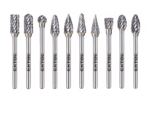   Mini keményfém turbómaró (rotormaró) klt. 10db, átmérő 6×13mm/szár 3mm, keresztfogazás Extol Indrustrial