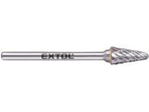   Mini keményfém turbómaró (rotormaró), kúpos, kerek orrú, átmérő 6×13mm/szár 3mm, keresztfogazás Extol Indrustrial
