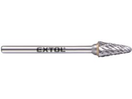 Mini keményfém turbómaró (rotormaró), kúpos, kerek orrú, átmérő 6×13mm/szár 3mm, keresztfogazás Extol Indrustrial