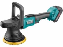  Akkus excenteres polírozógép, Share20V, 20V, Li-ion, szénkefe nélküli motor, 1db akku, 1db töltő, 2000 mAh, 150mm Extol Indrustrial