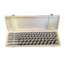 Fafúró klt. 6 db-os, 10-12-14-16-18-20×460mm, csavaros heggyel, hatszög befogás; fadobozban Extol Premium Fafúró klt. 6 db-os, 10-12-14-16-18-20×460mm, csavaros heggyel, hatszög befogás; fadobozban Extol Premium
