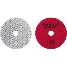 Gyémánt csiszolókorong/polírkorong, tépőzáras; 100mm, P100, száraz és vizes Extol Craft