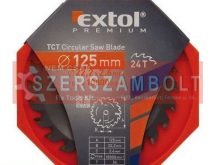   Körfűrészlap, vídiás, keményfémlapkás, 125×22,2mm(lyuk átm), T24; 2,6mm lapkaszélesség Extol Premium