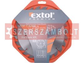 Körfűrészlap, vídiás, keményfémlapkás, 250×30mm(lyuk átm), T24; 3,2mm lapkaszélesség Extol Premium