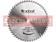   Körfűrészlap, keményfémlapkás, 350×30mm(lyuk átm), T54; 3,5mm lapkaszélesség, max. 4000 ford/perc Extol Premium