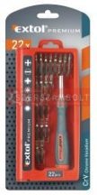   Órás csavarhúzó klt. 22 db C.V. bitekkel; lapos 1,5-3mm, PH000-PH1, PZ0-PZ1, imbusz: 1,5-3mm, torx: 