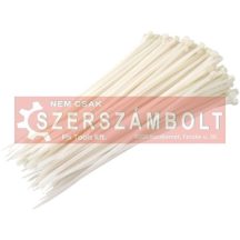 Kábelkötegelő 2,5x100mm 100db fehér nylon Extol Premium