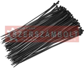 Kábelkötegelő 2,5×100mm 100db, fekete nylon; Extol Premium