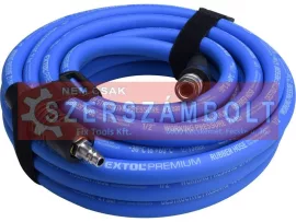 Légtömlő egyenes, 10m, kompresszorhoz, 1/2", átm.: 13/19mm, max. 20 Bar, gyorscsatlakozókkal Extol Premium Légtömlő egyenes, 10m, kompresszorhoz, 1/2", átm.: 13/19mm, max. 20 Bar, gyorscsatlakozókkal Extol Premium