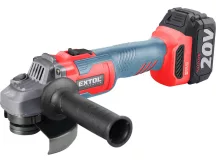   Akkus sarokcsiszológép, Share20V, 125mm, szénkefe nélküli, 20V, Li-ion, 1db akku, 1db töltő, 4000 mAh Extol Premium