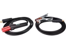   Hegesztő kábelpár, földelőkábel csipesszel + munkakábel elektródafogóval, 160A, 5m, 25mm2, csatlakozó: 10-25