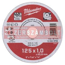   Vágókorong fémre 125x1,0x22,2 egyenes SCS 41 MILWAUKEE 1/200