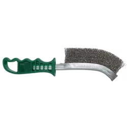 SPEED kézi kefe (zöld nyéllel) 265/140mm, 0.30mm INOX Abraboro