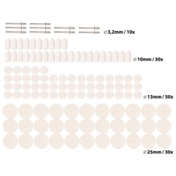 Mini polírozó klt 3,2 mm befogás 120 db 3 féle Extol