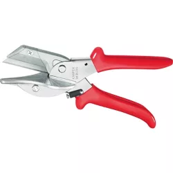 Gérvágó olló, műanyag és gumi lemezhez 215mm 45°/60°/75°/90°-os vágáshoz Knipex