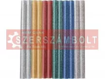   Ragasztóstift klt., csillogó többszínű; 12db, 100×7,2mm, bliszteren