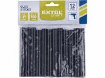  Ragasztóstift klt., fekete színű; 12db, 100×11mm, bliszteren Extol Craft