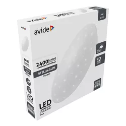 Avide LED Mennyezeti Lámpa IP44 Stella Slim 16W 330x65mm CCT 3000K 4000K 6400K 100lm/W távirányítóval Avide LED Mennyezeti Lámpa IP44 Stella Slim 16W 330x65mm CCT 3000K 4000K 6400K 100lm/W távirányítóval