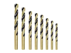 Csigafúró készlet 8 részes 2-8 mm HSS hengeres Ingco