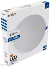   Avide LED Beépíthető Kerek Mennyezeti Lámpa Műanyag 18W CW 6400K