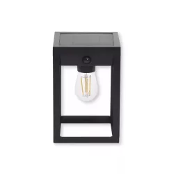 Napelemes kültéri lámpa IP44 2W 3000K (200 lumen) fekete+szenzor Asalite