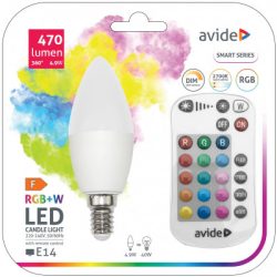 Avide Smart LED Candle 4.9W RGB+W 2700K IR Távirányítóval