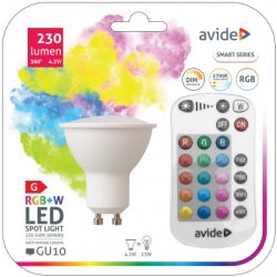 Avide Smart LED GU10 4.2W RGB+W 2700K IR Távirányítóval