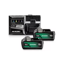  Hikoki 18V-5Ah akkucsomag,2 db BSL1850MA akku+UC18YSL3 töltő