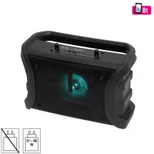    BTWORKY munka és szabadidő hangszóró, 8 W, FM rádió, BT TWS, USB/microSD, AUX, RGB LED, USB-C töltőkábel