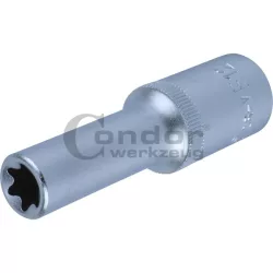 E-profilú extra hosszú dugókulcs E12, 1/2" 150mm Condor E-profilú extra hosszú dugókulcs E12, 1/2" 150mm Condor