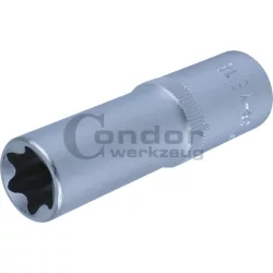 E-profilú extra hosszú dugókulcs E18, 1/2" 150mm Condor E-profilú extra hosszú dugókulcs E18, 1/2" 150mm Condor
