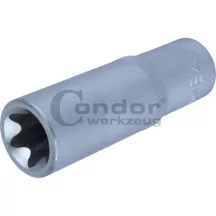   E-profilú extra hosszú dugókulcs E20, 1/2" 150mm Condor