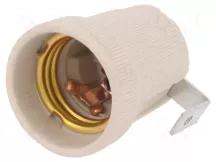 Porcelán lámpa foglalat fehér E27 D.3009A