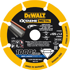 Gyémántos fémvágó korong Extreme Metal 230X22,23X2,1cm Dewalt