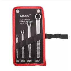 Racsnis E-torx kulcs készlet 4 darabos E6xE8,E10xE12,E14xE18,E20xE24 DISEN