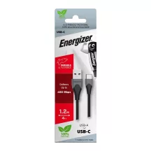 Energizer Töltőkábel USB-C 2.0 1.2M Fekete/Szürke