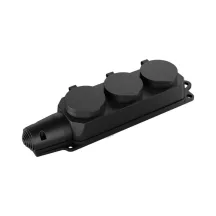 Braytron IPLine IP44 3-as aljzat fekete csapfedeles