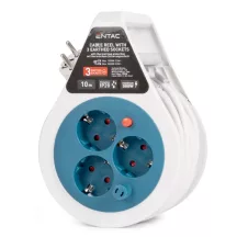 Entac Kábeldobos hosszabbító 3 foglalat 10m 3G1.5 Mini
