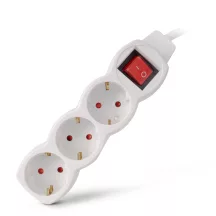 Entac S1 Elosztó 3 foglalat kapcsolóval 1,5m 3G1.5