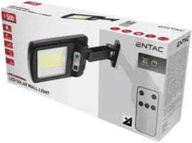 Entac Napelemes Műanyag Fali lámpa 5W mozgásérzékelővel és IR távirányítóval
