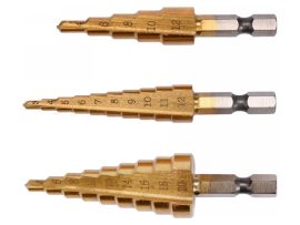 Lépcsős fúró készlet 3 darabos /4-12, 4-20, 4-32mm/ Lépcsős fúró készlet 3 darabos /4-12, 4-20, 4-32mm/