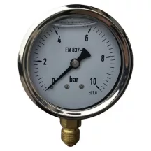 Mérőóra ABS F 10 bar (50mm) réz csatlakozós 1/4"
