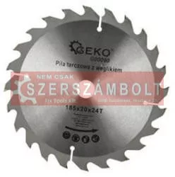 Fűrésztárcsa fához TCT 185X20x24T Geko