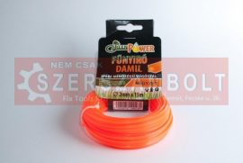 Damil szegélynyíró géphez 2mmx15m,négyzetprofi,papír blisteren, Green Power