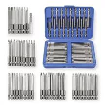   Haina 50 db Extra Hosszú Biztonsági Bit, Torx, Hex és Spline Csavarhúzó Készlet (75mm) HA-6012
