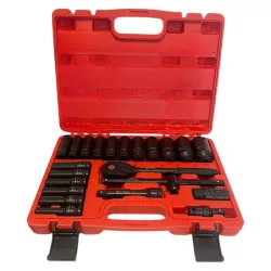 Gépi dugókulcs készlet, hosszú, 1/2", 23 részes, 12 szögletű 8-32mm