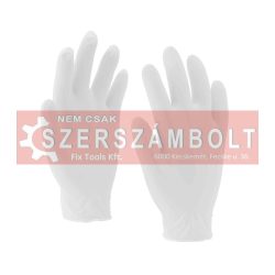 Latex kesztyű, púderozott, 0,11mm, 4,5g, S-es méret 100DB