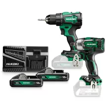   Hikoki akkus DS18DE fúró-csavarozó, WR18DBDL2 ütvecsavarozó 305Nm ,2x4Ah akku+töltő gépcsomag Hitboxban 